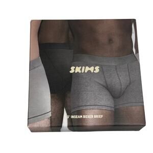 SKIMS Men's 3" Inseam Boxer Brief Size 2x Color Chalk White Underwear NEW
